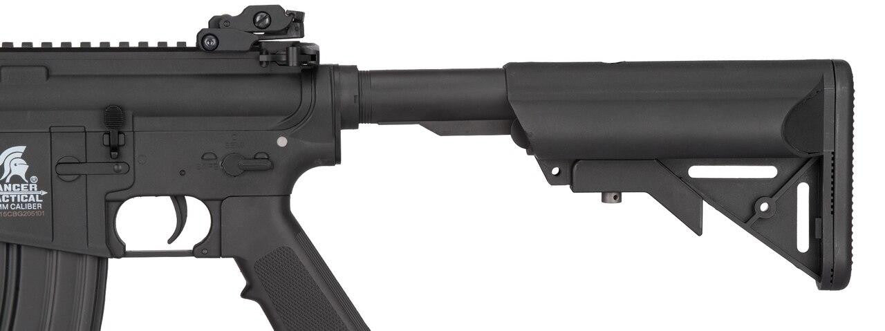 Lancer Tactical M4 SD Gen 2 AEG Airsoft Rifle in black  extended stock view