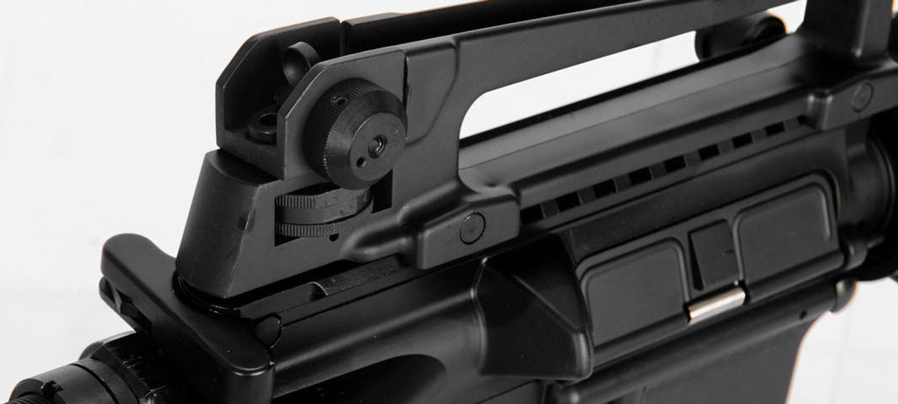 Close-up of fire selector and bolt release on Lancer Tactical M4A1 GBB