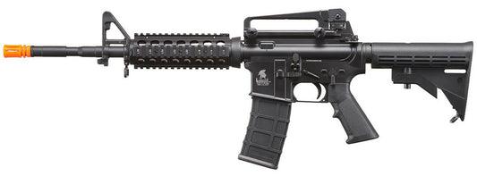 Lancer Tactical M4A1 RIS GBB Airsoft Rifle with full polymer body and black finish