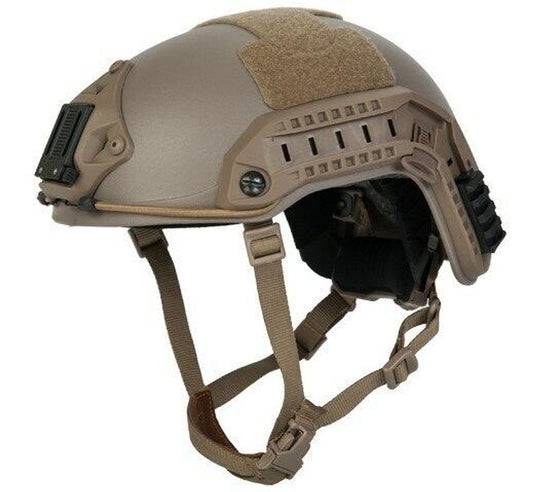 Lancer Tactical Maritime SpecOps Military Style Helmet with NVG Mount – Tan | Tactical helmet for airsoft and military use