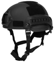 Lancer Tactical MICH 2002 SF Type Plastic Helmet Black Front View