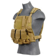 Tactical Navy Lancer Tactical MOLLE Plate Carrier Vest with adjustable shoulder and waist straps