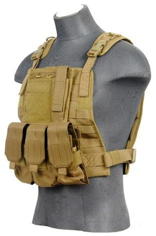 Tactical Navy Lancer Tactical MOLLE Plate Carrier Vest with adjustable shoulder and waist straps