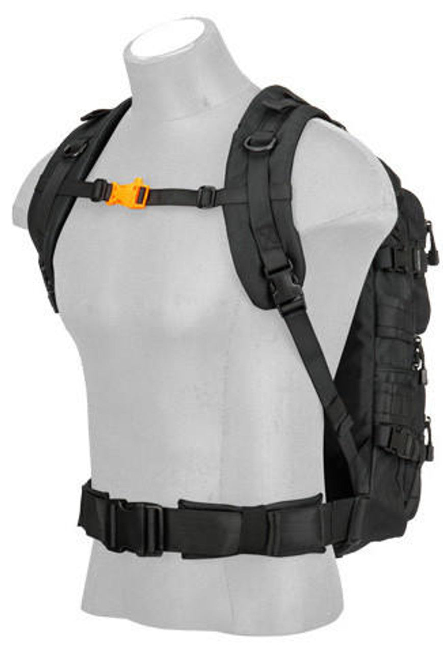 Multi-Purpose Operator Backpack by Lancer Tactical in Black, a rugged and spacious backpack with MOLLE attachments, perfect for organizing tactical and military equipment