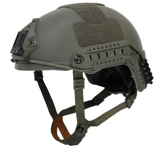 Foliage Green SpecOps NVG Helmet with Rails for Airsoft and Tactical Missions

