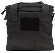 Lancer Tactical Nylon Pistol Range Bag Black - External Pockets for Magazines and Accessories