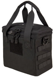 Lancer Tactical Nylon Pistol Range Bag Black - Main Compartment Open for Pistol Storage