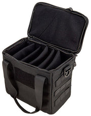 Lancer Tactical Nylon Pistol Range Bag Black - Full View with Pistol Stored Inside