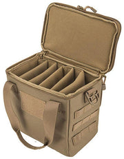 Lancer Tactical Nylon Pistol Range Bag Tan - Durable, Spacious Tactical Bag for Firearms and Gear