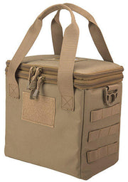 Lancer Tactical Nylon Pistol Range Bag Tan - Durable, Spacious Tactical Bag for Firearms and Gear
