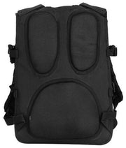 ack side view of the Lancer Tactical Nylon Tactical Laptop Backpack, highlighting the padded back panel and shoulder straps for added comfort during wear