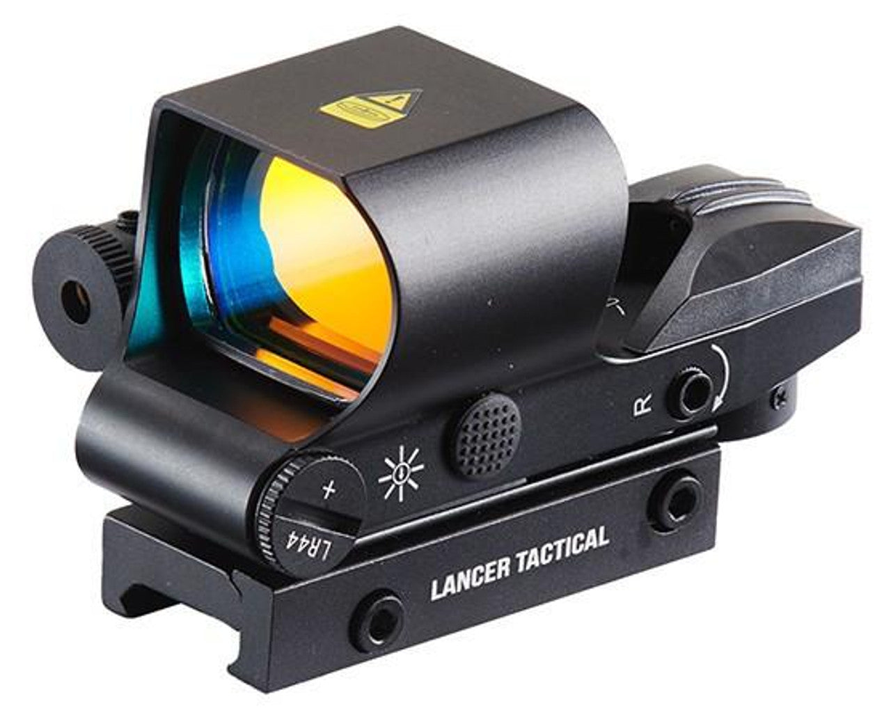Lancer Tactical 4-Reticle Red Dot Reflex Sight w/ Red Laser – Black