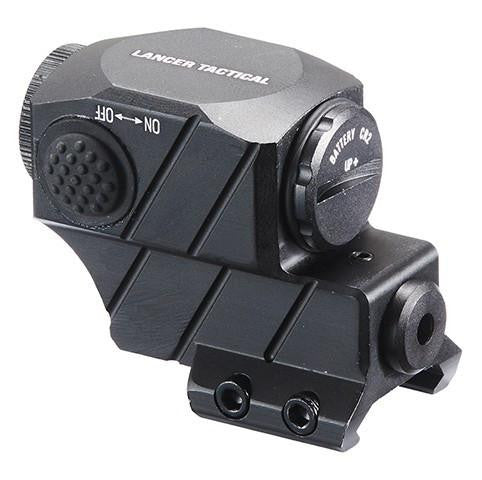 Lancer Tactical Picatinny double button green laser black airsoft rail mounted