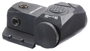 Lancer Tactical Picatinny single button green laser black aluminum left side view with on and off dialer 