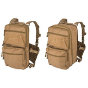 Lancer Tactical QD Chest Rig Lightweight Backpack in Khaki front view showing adjustable straps and MOLLE webbing