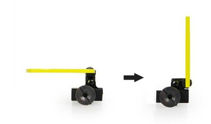 Lancer Tactical rail mounted optic protector shield on 20mm Picatinny rail folded and straight up