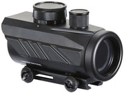 Side view of Lancer Tactical red dot scope with thumb screw QD mount