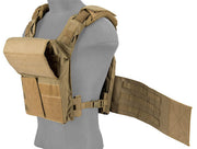Lancer Tactical SAPC w/ Dual Inner Mag Pouch and Shoulder Pads back side strap open