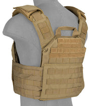 Lancer Tactical SAPC w/ Dual Inner Mag Pouch and Shoulder Pads left angel view of the back side