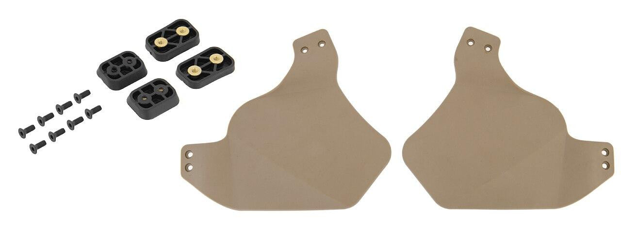 Lancer Tactical Side Covers for Military Style Railed Helmets (Tan) – Helmet Accessories