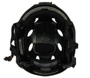 Lancer Tactical SpecOps Military Style Helmet PJ Type with Rails and Velcro in Black – Back view showing adjustable straps for a secure fit and additional ventilation