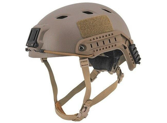 Lancer Tactical SpecOps NVG Helmet Tan with Rails for Airsoft and Tactical Use