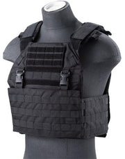 Lancer Tactical MOLLE System Chest Rig – Adjustable Tactical Vest for Airsoft - Front side view