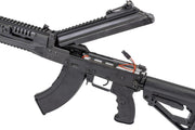 LCT Airsoft LCK15 Ak-15 battery compartment and stock assembly close-up