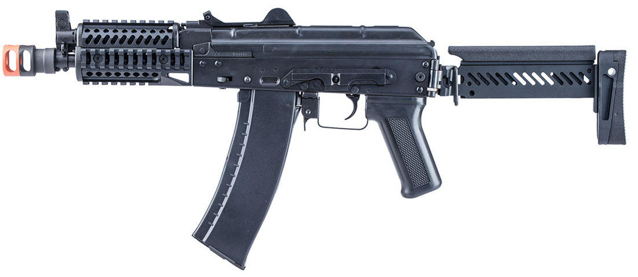 LCT AK AEG Airsoft Rifle with Folding Stock, Black