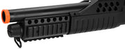 AMA Spring RIS Pistol Grip Airsoft Shotgun, Black - close up of muzzle and sling clip