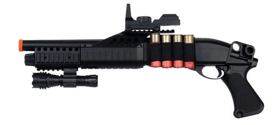 AGM Tactical Pump Action Airsoft Shotgun full side view