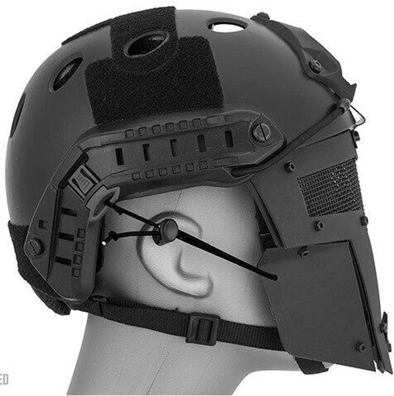 Mesh Mask Face Shield for Airsoft Helmet Systems, Black