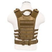 Tan Kids Tactical Vest by NC Star – Youth Airsoft and Outdoor Vest - Back side View
