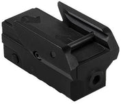 Front view of NcStar compact blue laser with strobe black showing laser aperture