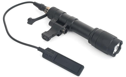 Ranger Armory M-LOK 500 lumen tactical flashlight black with pressure switch airsoft mounted