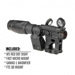 AIM M5 RED DOT SIGHT WITH 6XMAG-1 6X MAGNIFIER COMBO AT 2.26" OPTICAL CENTERLINE HEIGHT BY SPECPRECISION