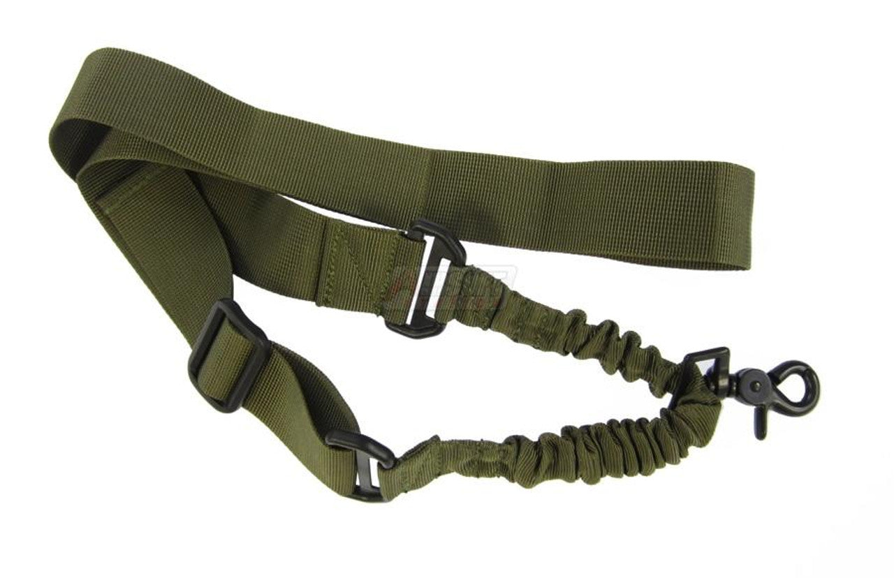 OD Green One Point Bungee Sling - Durable and Adjustable for Tactical Operations