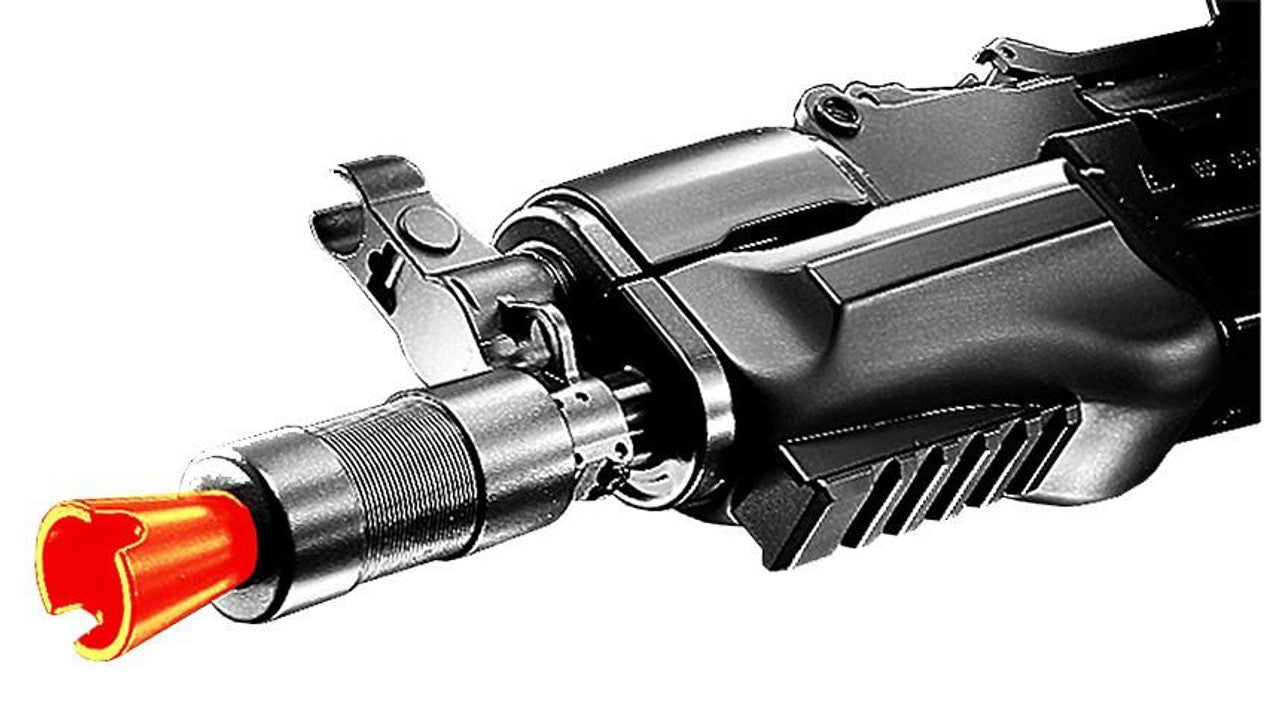 Threaded barrel muzzle view with 14mm CCW threading