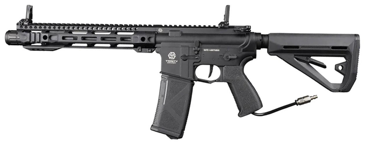 Arcturus Alpha Carbine 11.5 inch HPA Airsoft Rifle with GATE Titan II and Pulsar D in black finish