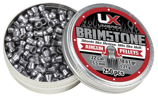 Umarex Brimstone .22 cal 18.67 grain domed pellets 250 count tin