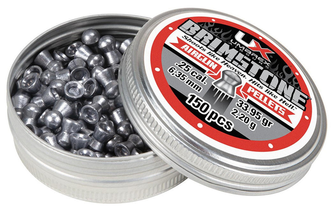 Umarex Brimstone .25 cal 33.95 grain domed pellets 150 count tin