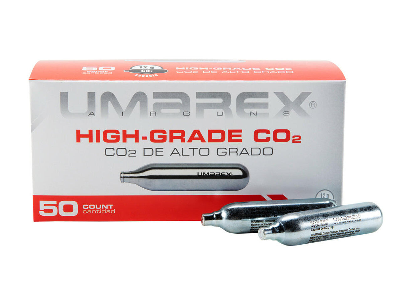 Umarex 12 Gram CO2 Cartridges 50 Pack – bulk leak-free CO2 power source for airguns and airsoft pistols