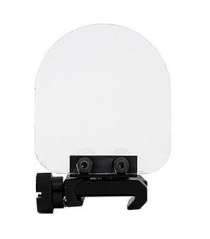 Valken flip-up lens sight protector black mounted on Picatinny rail