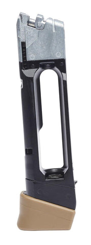 Elite Force VFC Glock G19X CO2 14-round airsoft pistol magazine, full metal black and tan