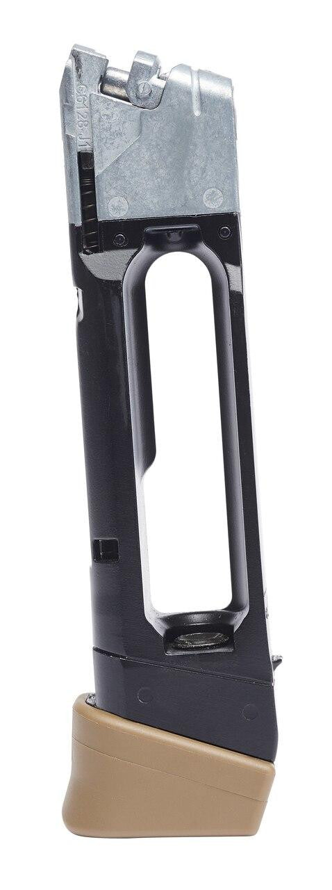 Elite Force VFC Glock G19X CO2 14-round airsoft pistol magazine, full metal black and tan
