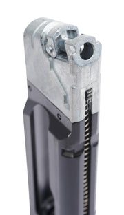 Close-Up of Elite Force VFC Glock G19X CO2 magazine feed lips and BB loading channel