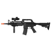 Front view of Well MR-733 Spring Airsoft Rifle in black