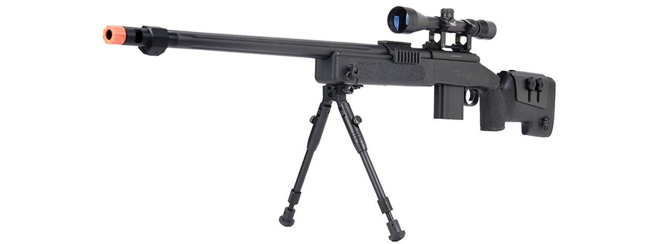 
WellFire MB4416 M40A3 Bolt Action of Airsoft Sniper Rifle with Scope, Bipod, Barrel