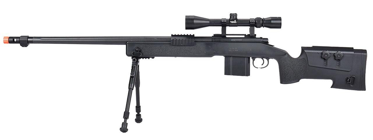 
WellFire MB4416 M40A3 Bolt Action Airsoft Sniper Rifle w/ Scope & Bipod