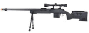 WellFire MB4416 M40A3 Bolt Action Airsoft Sniper Rifle w/ Scope & Bipod, Black
